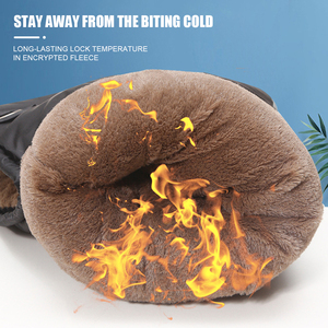 Guanti Invernali da Moto e Bici RTS Antivento e <span class=keywords><strong>Antipioggia</strong></span> con Ampia Copertura Paramani per Manubrio Protezione Calda - Product Image 6