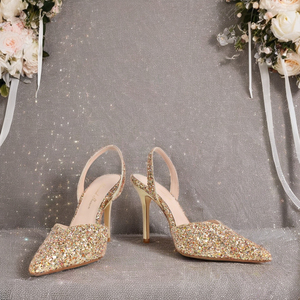 Custom High Heel Women <strong>Pumps</strong> <strong>Glitter</strong> Fabric Bling Bling Wedding Shoes Summer &amp; Autumn Customized <strong>Glitter</strong> <strong>Pumps</strong> by Manufacturer - Product Image 6