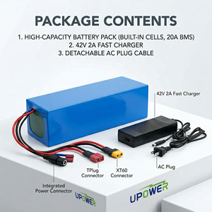 Paquete de Baterías de Iones de Litio <span class=keywords><strong>UPOWER</strong></span> 48V 10Ah 13S4P con BMS para Bicicleta Eléctrica y Scooter Eléctrico, Venta al Por Mayor - Product Image 4