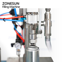ZONESUN ZS-CQ3 bureau semi-automatique entièrement pneumatique liquide pulvérisation aérosol Valve peut Machine de remplissage