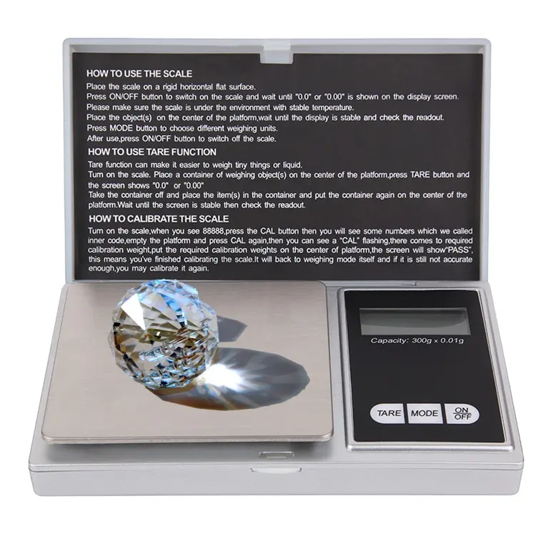 Mini Weighing Electronic Balance Scale 0.01グラムGold High Precision Household Jewelry Scale