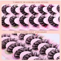8 paires de cils synthétiques réutilisables durables de 20mm, style maquillage naturel en faux vison, cils à bande complète, cils russes LD