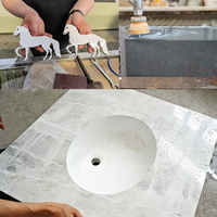Machine de découpe à jet d'eau abrasif 3 axes de marque privée WAMIT, machine de découpe CNC pour carreaux de marbre et granit