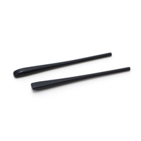 Embouts de branches de lunettes en acétate noir courts, universels, sans distinction gauche/droite, lisses, antidérapants, accessoires métalliques pour lunettes