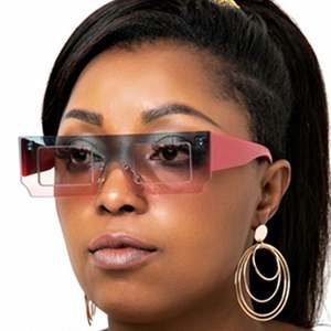 Gafas de Sol Rectangulares de Moda con Degradado, Gafas de Sol Cuadradas para Mujer con Protección UV400, Novedad en Venta 2021 - Product Image 1