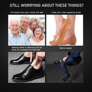 Longue cuillère à chaussures en acier inoxydable en métal à <span class=keywords><strong>long</strong></span> manche klaxon de chaussure aide à chaussures robuste pour femmes, hommes - Product Image 5