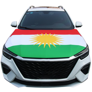 Livraison rapide, housse de capot de voiture Kurdistan 115*160cm, drapeau en polyester durable, écologique, logo personnalisé, housse de moteur de voiture - Product Image 1
