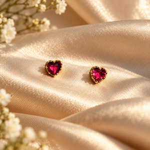 Orecchini a perno a forma di cuore per donna, design delicato e piccolo, accessori moda per l'uso quotidiano - Product Image 6