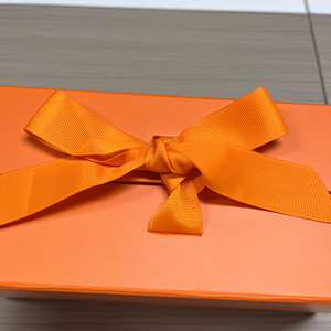 Custom UV Logo Recyclable <b>Paper</b> Product Box Ribbon Orange Color Magnetic Gift Box Packaging Luxury - Product Image 5