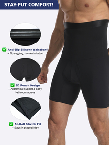Boxer a vita alta da uomo, modellanti in maglia, con controllo pancia, direttamente dalla fabbrica - Product Image 5