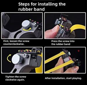 Tirachinas con luz de nivel, banda de goma plana, tirachinas para caza al aire libre, catapultas de precisión de gran potencia - Product Image 3