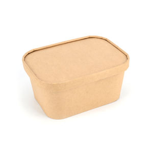 Tazón Redondo Desechable de Papel Kraft Biodegradable de Grado Alimenticio con Tapa de PET para Envasado de Alimentos, Impresión Personalizada de Alta Calidad - Product Image 6