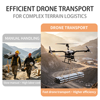Drone Octocoptère Sanmoo FLY80 à charge lourde, châssis en fibre de carbone pliable, UAV industriel pour la construction et le levage