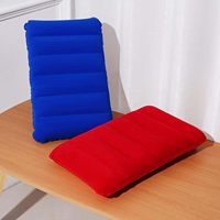 Lot de 4 oreillers de voyage gonflables ultralégers, oreiller en tissu floqué pour les voyages, les vacances, la randonnée, le camping, la sieste