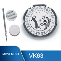 Movimiento de Reloj Cronógrafo Japan VK63 Meca-Quartz, 3 Ojos, 6 Agujas, Fecha, 3ATM, Batería OEM, Personalizado, Deportivo, Acero Inoxidable, Marca