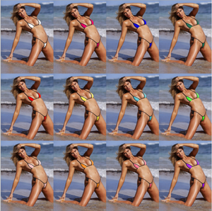 HH HOFNEN New Trade Assurance Brazilian Bikini Adjustable Straps Swimwear Women Sexy <b>Dropship</b> 1 Solid Spandex/Polyester Quick - Product Image 3