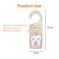 Boîte à dents de la Fée des Dents en bois écologique pour bébés et enfants