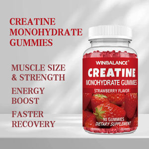 ครีเอทีนโมโนไฮเดรตแบบกัมมี่ฉลากส่วนตัว 3000 มก. อาหารเสริมก่อนออกกำลังกายสำหรับสร้างกล้ามเนื้อ เพิ่มน้ำหนัก วีแกน เพคติน - Product Image 4