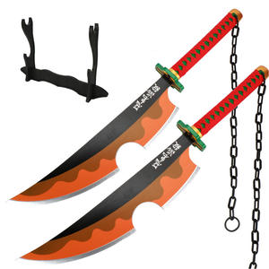 Ensemble de cosplay d'anime Uzui <span class=keywords><strong>Tengen</strong></span>, ensemble de 2 pièces, épées <span class=keywords><strong>katana</strong></span> en bambou, cadeau de Noël, y compris un porte-épée - Product Image 1