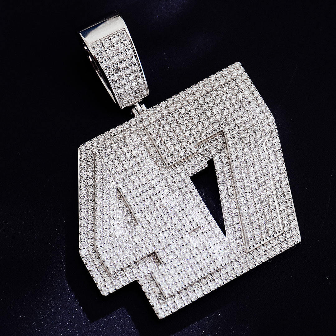 925 Silver moissanite  Pendant