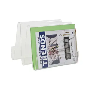 <b>Acrylic</b> Magazine Rack 30x31x25 Inches Multiple Transparent <b>Shelves</b> - Product Image 1