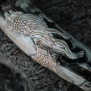 Elegant <b>African</b> Viking Drinking Horn Durable Natural Glass Nautical Animal Style Best Price Mead Ale Souvenir - Product Image 5