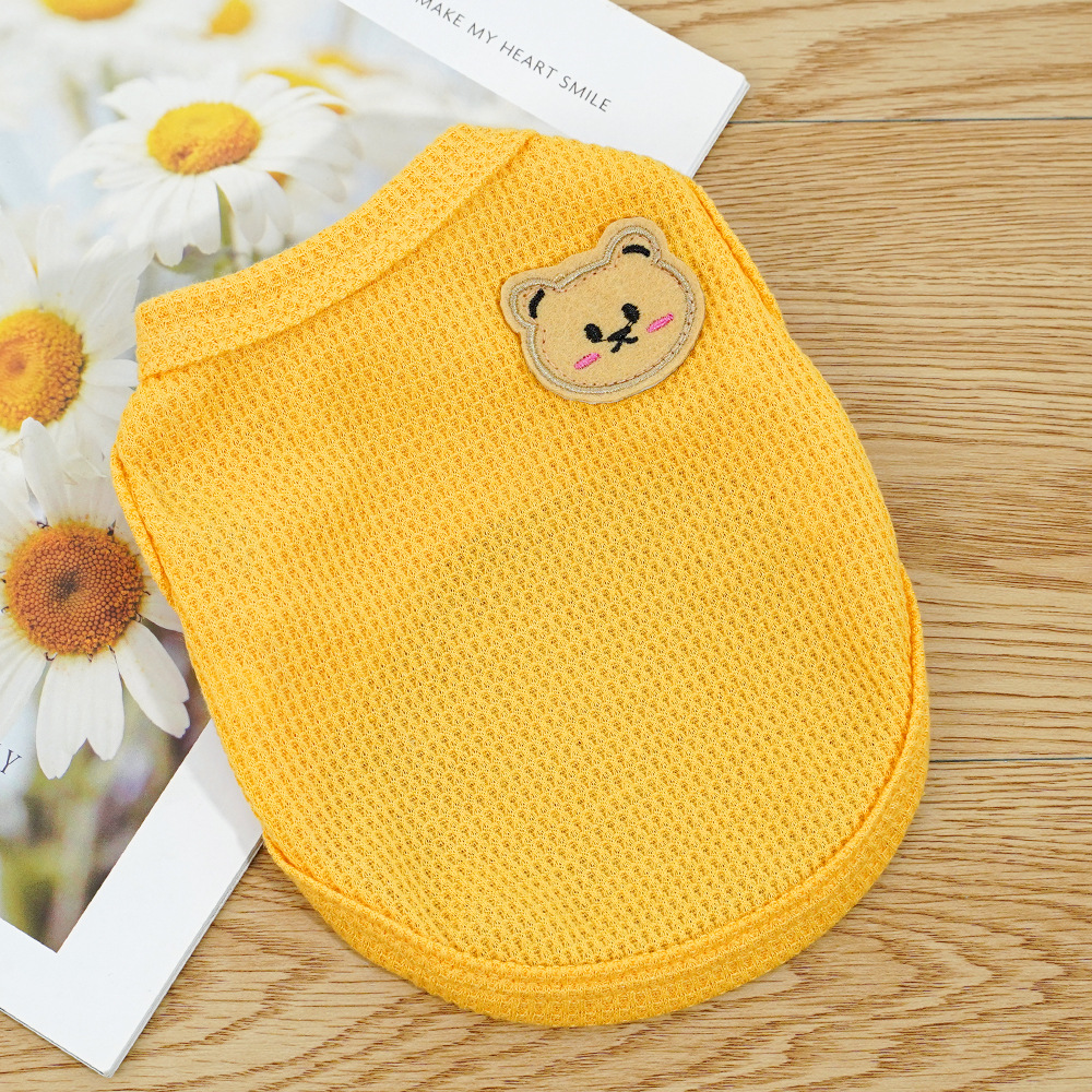 Gilet ours gaufré jaune