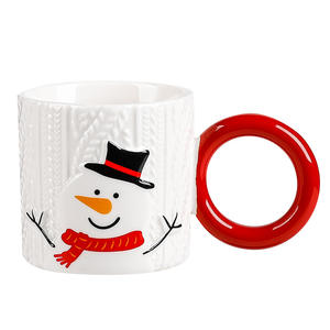 Tasses à petit-déjeuner en céramique pour cadeau de Noël, tasses à café et à eau personnalisées avec poignées - Product Image 4