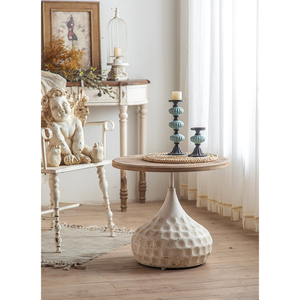 <span class=keywords><strong>โต๊ะ</strong></span>กาแฟรูปทรงศิลปะทรงกลมสไตล์วินเทจย้อนยุคเรียบง่ายเพื่อทำให้ทั้ง<span class=keywords><strong>โต๊ะ</strong></span>กาแฟ<span class=keywords><strong>เก่า</strong></span> - Product Image 1