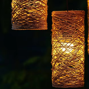 Thanh Lịch Tường Ánh Sáng Lịch Thi Đấu Được Làm Với Nước Tự Nhiên Lục Bình Twine Dệt Thích Hợp Cho Hiện Đại Thiết Kế Nhà Ấn Độ Nhà Cung Cấp - Product Image 5