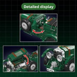 AL10166 Vintage Car Construction Toy ABS <b>Building</b> <b>Block</b> Set for 14 Years & up Furniture Ornament - Product Image 2