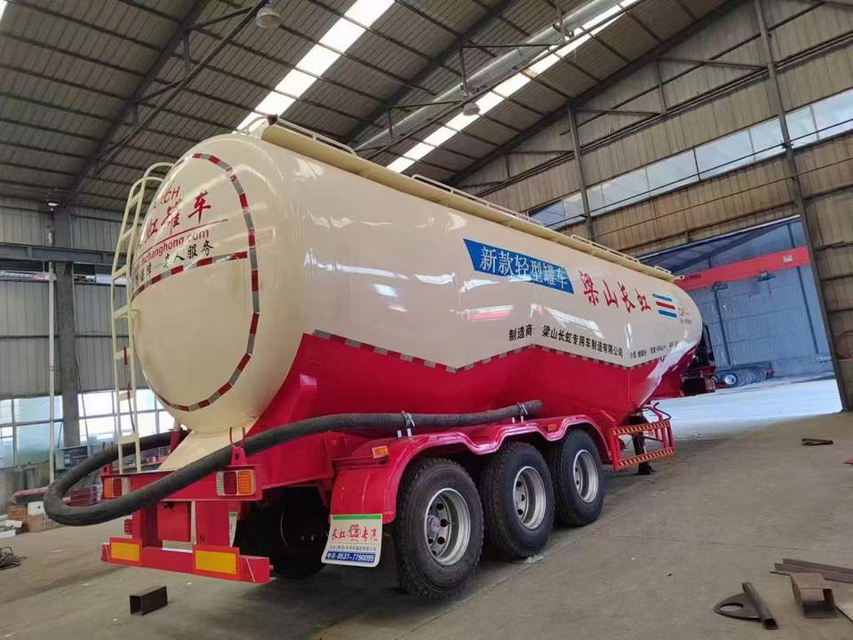 Cement Packing System Bulk Cement Tanker Semi Trailer 3 Axle 40CBM Dry Powder Cement Bulker ...