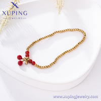 T001150434 Bijoux XUPING Style Mignon Perles en Acier Inoxydable Plaqué Or 14K pour Bracelet Accessoire de Mode