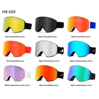 Lunettes de sport pour snowboard pour femmes et hommes, logo personnalisé OEM, monture sans cadre rétro, anti-buée, lunettes de ski magnétiques