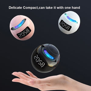 Mini Altavoz Reproductor <span class=keywords><strong>de</strong></span> Música MP3, Altavoz Inalámbrico Portátil con Pantalla LED y Reloj Despertador - Product Image 2