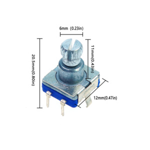 Aangepaste rotatie-encoder met drukknopfunctie, 6mm sleufas, PCB-montage, encoder-schakelaar voor bedieningsknop volume-aanpassing - Product Image 3