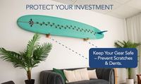 Support mural pour planche de surf en bois dur personnalisé, support polyvalent pour snowboard, support robuste pour planche de surf, support pour wakeboard, longboard, skateboard