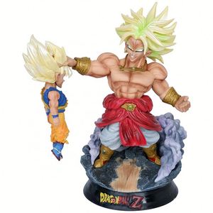 Hot bán Mô hình đồ chơi nổi tiếng Dragon balls 17cm cơ bắp loạt thủ công mỹ nghệ tuyên bố sáng mắt Rage brolie VS Goku Hot hình - Product Image 1