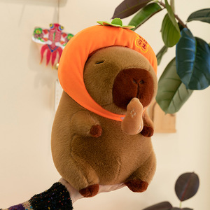 Coussin en peluche Capybara cacahuète, jouet en peluche doux, mignon, Kawaii, personnage de <span class=keywords><strong>dessin</strong></span> <span class=keywords><strong>animé</strong></span>, poupée en peluche, cadeau d'anniversaire pour filles - Product Image 2