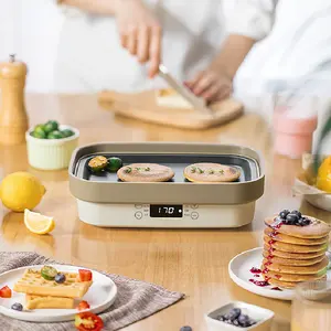 Cocotte-minute repliable électrique, poêle à frire antiadhésive, poêle à pâtisserie