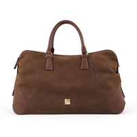 Sac à main pour ordinateur portable en daim structuré LZ, en cuir véritable, grand format, sac de bureau pour femmes, sac bandoulière avec fermeture éclair supérieure, sac à bandoulière