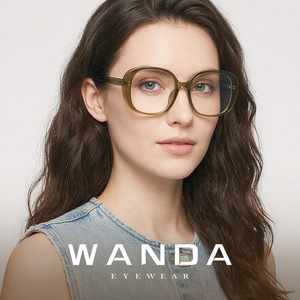 Lunettes de vue surdimensionnées Wanda TR4006 anti-lumière bleue pour femmes, montures légères de couleur unie - Product Image 1