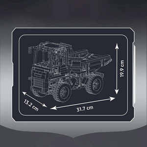 Camion à benne basculante à charnière grue véhicule blocs de construction crochet levage voiture remorque remorquage éducatif bricolage 50 pièces 1:32 échelle modèle jouets pour - Product Image 3