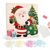 Kit de Peinture Diamant 5D DIY avec Perles, Collection Noël, Art Mural Perlé 3D, Décoration Intérieure pour Adultes et Enfants