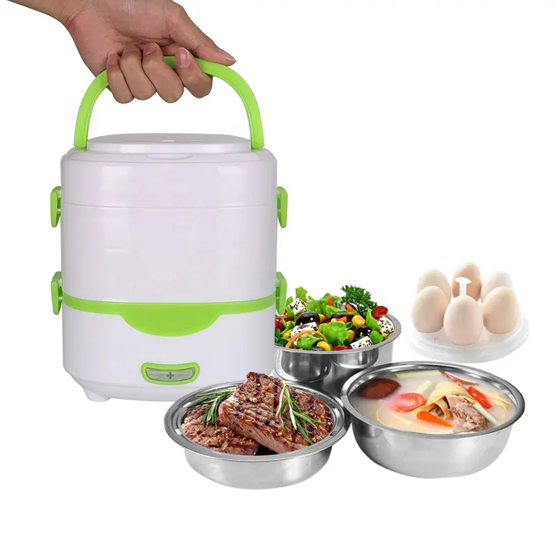 Multi Functionele 1.5l Verwarming Thermische Thermos Kooklunchbox 304 Roestvrijstalen Draagbare Elektrische Lunchbox