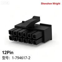 Connecteur femelle haute fiabilité TE 1-794617-2 pour boîtier de câblage 12P 3mm pour équipements d'alimentation et de signalisation, accessoires de terminaison