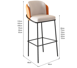 Taburete <span class=keywords><strong>de</strong></span> <span class=keywords><strong>Bar</strong></span> <span class=keywords><strong>de</strong></span> Metal <span class=keywords><strong>de</strong></span> Lujo Nórdico, Silla Alta Moderna para Sala <span class=keywords><strong>de</strong></span> Estar, Dormitorio, <span class=keywords><strong>Bar</strong></span> en Casa, Hotel y Comedor, Duradero y Estable - Product Image 6