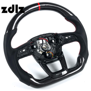 Volant en fibre de carbone personnalisé pour <span class=keywords><strong>Audi</strong></span> A6 A3 A4 A5 A7 C7 C8 RS3 RS4 RS8 2019 2020 2021 <span class=keywords><strong>2022</strong></span> Accessoires intérieurs de voiture - Product Image 2