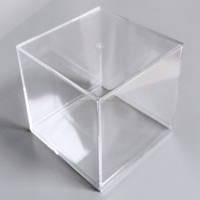 Boîte de rangement transparente en acrylique 120x120x120mm Boîtes d'emballage en plastique transparent Boîtes cadeaux en gros