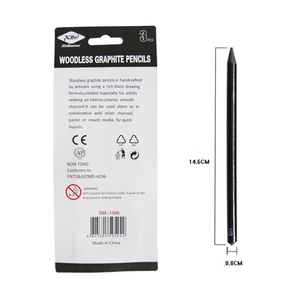 3 pièces Ensemble Professionnel Doux Moyen Croquis Dessin <span class=keywords><strong>Crayon</strong></span> <span class=keywords><strong>Crayon</strong></span> De Charbon De Bois Pour La Peinture D'art - Product Image 2